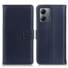 Funda de Cuero Cartera con Soporte Carcasa A08D para Motorola Moto G14 Azul