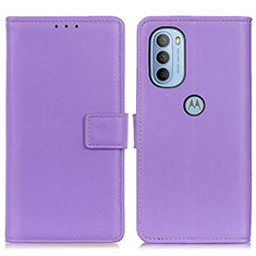 Funda de Cuero Cartera con Soporte Carcasa A08D para Motorola Moto G31 Morado