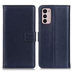 Funda de Cuero Cartera con Soporte Carcasa A08D para Motorola Moto G42 Azul