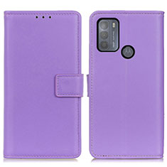 Funda de Cuero Cartera con Soporte Carcasa A08D para Motorola Moto G50 Morado