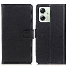 Funda de Cuero Cartera con Soporte Carcasa A08D para Motorola Moto G54 5G Negro