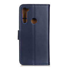 Funda de Cuero Cartera con Soporte Carcasa A08D para Motorola Moto One Fusion Plus Azul