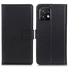 Funda de Cuero Cartera con Soporte Carcasa A08D para Motorola Moto X40 5G Negro