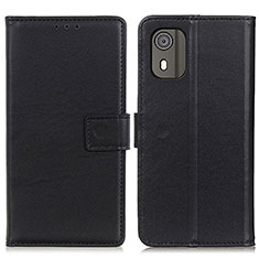 Funda de Cuero Cartera con Soporte Carcasa A08D para Nokia C02 Negro