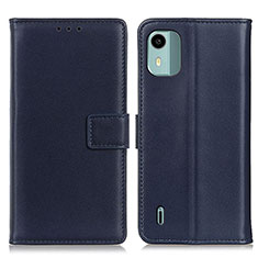 Funda de Cuero Cartera con Soporte Carcasa A08D para Nokia C12 Pro Azul