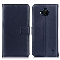 Funda de Cuero Cartera con Soporte Carcasa A08D para Nokia C20 Plus Azul