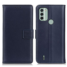 Funda de Cuero Cartera con Soporte Carcasa A08D para Nokia C31 Azul