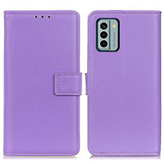 Funda de Cuero Cartera con Soporte Carcasa A08D para Nokia G22 Morado