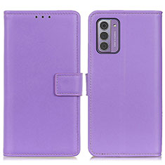 Funda de Cuero Cartera con Soporte Carcasa A08D para Nokia G42 5G Morado