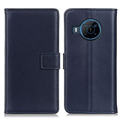 Funda de Cuero Cartera con Soporte Carcasa A08D para Nokia X100 5G Azul