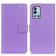 Funda de Cuero Cartera con Soporte Carcasa A08D para OnePlus 9R 5G Morado