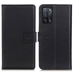 Funda de Cuero Cartera con Soporte Carcasa A08D para Oppo A53s 5G Negro