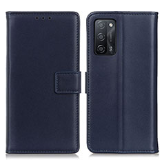 Funda de Cuero Cartera con Soporte Carcasa A08D para Oppo A56 5G Azul