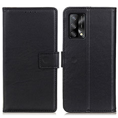 Funda de Cuero Cartera con Soporte Carcasa A08D para Oppo F19 Negro