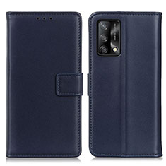 Funda de Cuero Cartera con Soporte Carcasa A08D para Oppo F19s Azul