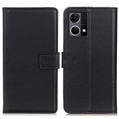 Funda de Cuero Cartera con Soporte Carcasa A08D para Oppo F21 Pro 4G Negro