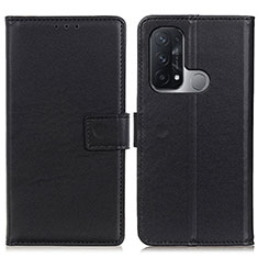 Funda de Cuero Cartera con Soporte Carcasa A08D para Oppo Reno5 A Negro