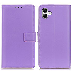 Funda de Cuero Cartera con Soporte Carcasa A08D para Samsung Galaxy A04 4G Morado