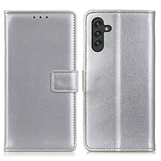 Funda de Cuero Cartera con Soporte Carcasa A08D para Samsung Galaxy A13 5G Plata