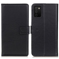 Funda de Cuero Cartera con Soporte Carcasa A08D para Samsung Galaxy F02S SM-E025F Negro