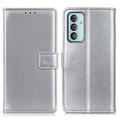 Funda de Cuero Cartera con Soporte Carcasa A08D para Samsung Galaxy F23 5G Plata