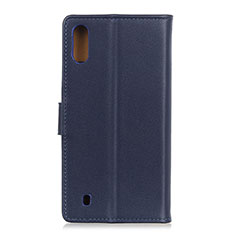 Funda de Cuero Cartera con Soporte Carcasa A08D para Samsung Galaxy M01 Azul