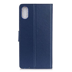 Funda de Cuero Cartera con Soporte Carcasa A08D para Samsung Galaxy M01 Core Azul