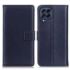 Funda de Cuero Cartera con Soporte Carcasa A08D para Samsung Galaxy M53 5G Azul