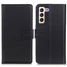 Funda de Cuero Cartera con Soporte Carcasa A08D para Samsung Galaxy S21 5G Negro