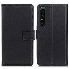 Funda de Cuero Cartera con Soporte Carcasa A08D para Sony Xperia 1 IV Negro