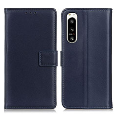 Funda de Cuero Cartera con Soporte Carcasa A08D para Sony Xperia 5 IV Azul