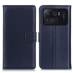 Funda de Cuero Cartera con Soporte Carcasa A08D para Xiaomi Mi 11 Ultra 5G Azul