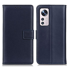 Funda de Cuero Cartera con Soporte Carcasa A08D para Xiaomi Mi 12 Pro 5G Azul