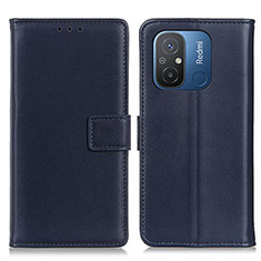 Funda de Cuero Cartera con Soporte Carcasa A08D para Xiaomi Poco C55 Azul