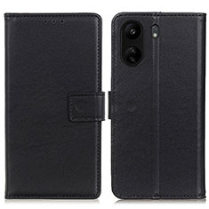 Funda de Cuero Cartera con Soporte Carcasa A08D para Xiaomi Poco C65 Negro