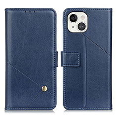 Funda de Cuero Cartera con Soporte Carcasa A09 para Apple iPhone 14 Azul