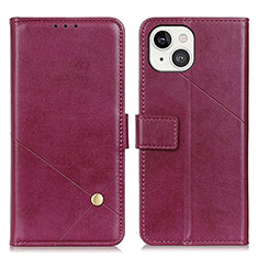 Funda de Cuero Cartera con Soporte Carcasa A09 para Apple iPhone 15 Plus Morado