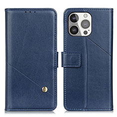 Funda de Cuero Cartera con Soporte Carcasa A09 para Apple iPhone 15 Pro Azul