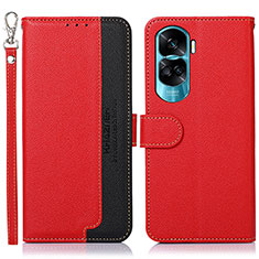 Funda de Cuero Cartera con Soporte Carcasa A09D para Huawei Honor 90 Lite 5G Rojo