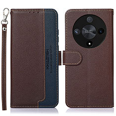 Funda de Cuero Cartera con Soporte Carcasa A09D para Huawei Honor Magic6 Lite 5G Marron