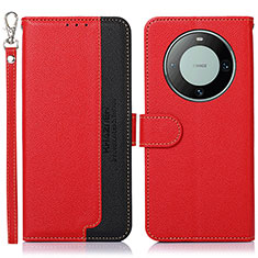 Funda de Cuero Cartera con Soporte Carcasa A09D para Huawei Mate 60 Rojo