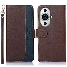 Funda de Cuero Cartera con Soporte Carcasa A09D para Huawei Nova 11 Marron