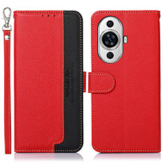 Funda de Cuero Cartera con Soporte Carcasa A09D para Huawei Nova 11 Rojo