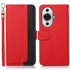 Funda de Cuero Cartera con Soporte Carcasa A09D para Huawei Nova 11 Ultra Rojo