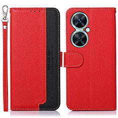 Funda de Cuero Cartera con Soporte Carcasa A09D para Huawei Nova 11i Rojo