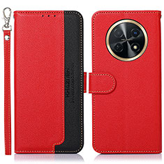 Funda de Cuero Cartera con Soporte Carcasa A09D para Huawei Nova Y91 Rojo