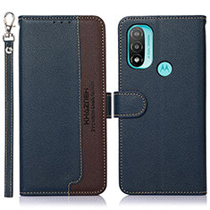 Funda de Cuero Cartera con Soporte Carcasa A09D para Motorola Moto E40 Azul