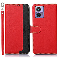 Funda de Cuero Cartera con Soporte Carcasa A09D para Motorola Moto Edge 30 Lite 5G Rojo