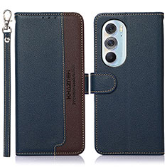 Funda de Cuero Cartera con Soporte Carcasa A09D para Motorola Moto Edge 30 Pro 5G Azul