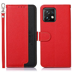 Funda de Cuero Cartera con Soporte Carcasa A09D para Motorola Moto Edge 40 Pro 5G Rojo